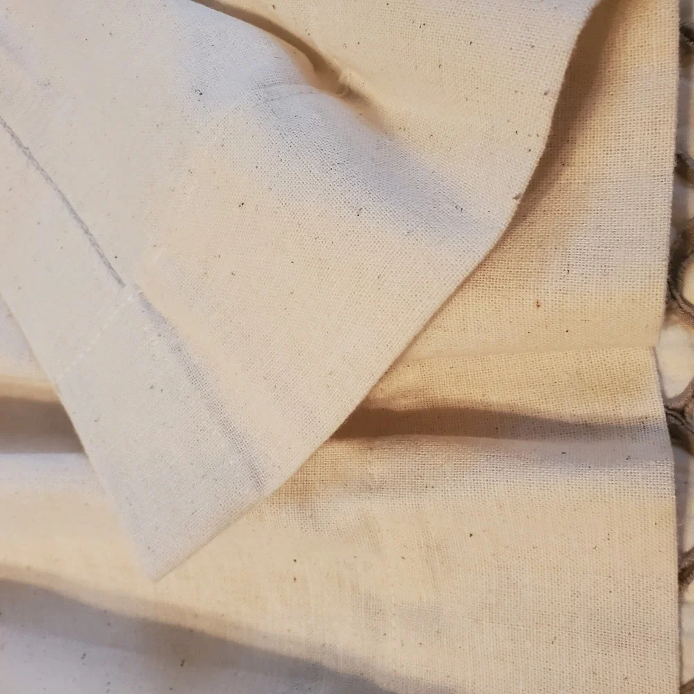 Pinch Pleat Cafe Curtains w/Rings 24 W x 28 L Cream/Oatmeal‎ Linen Blend